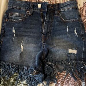 Distressed Denim Shorts